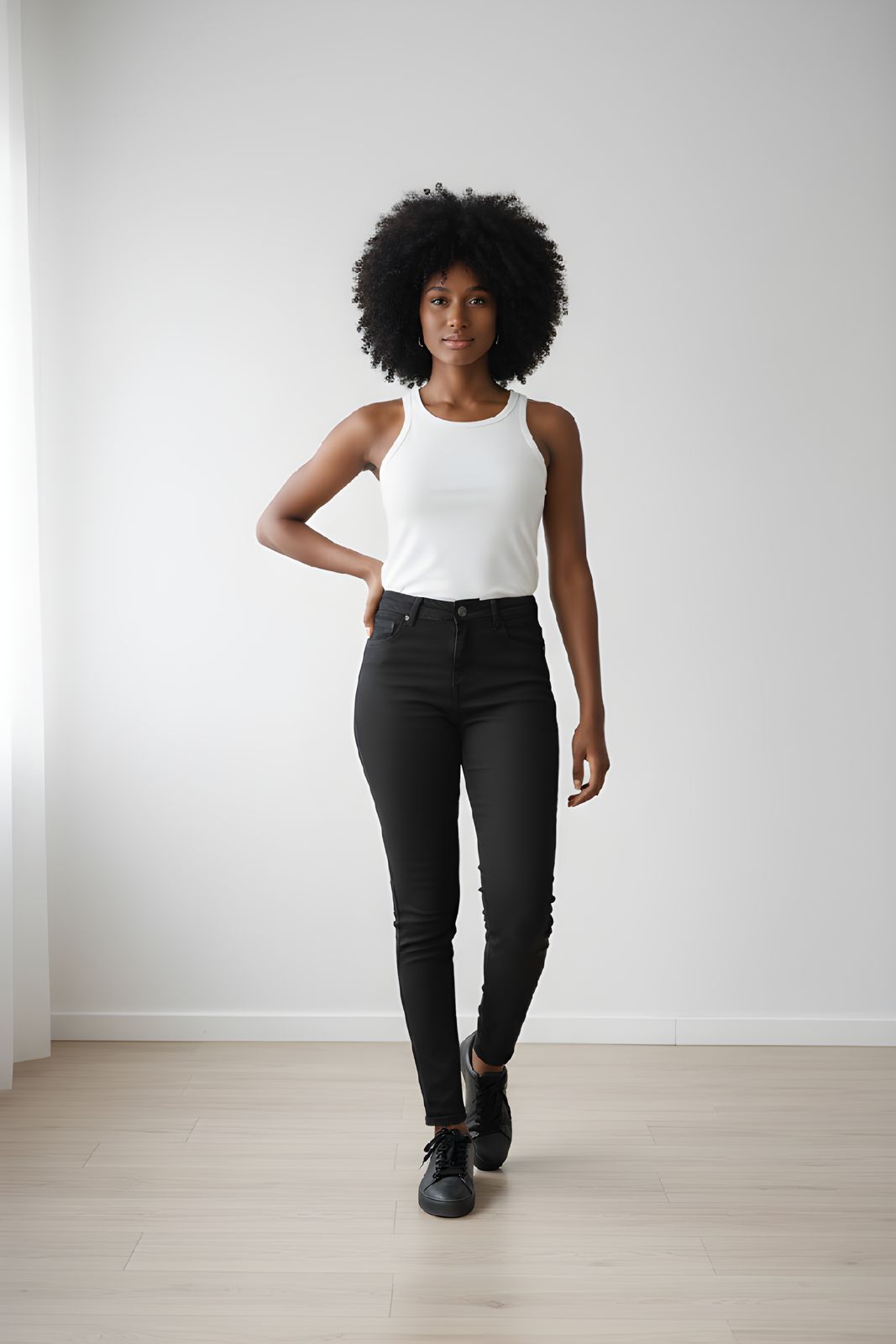 Calça Jeans Star Glamour skinny preto marmorizado