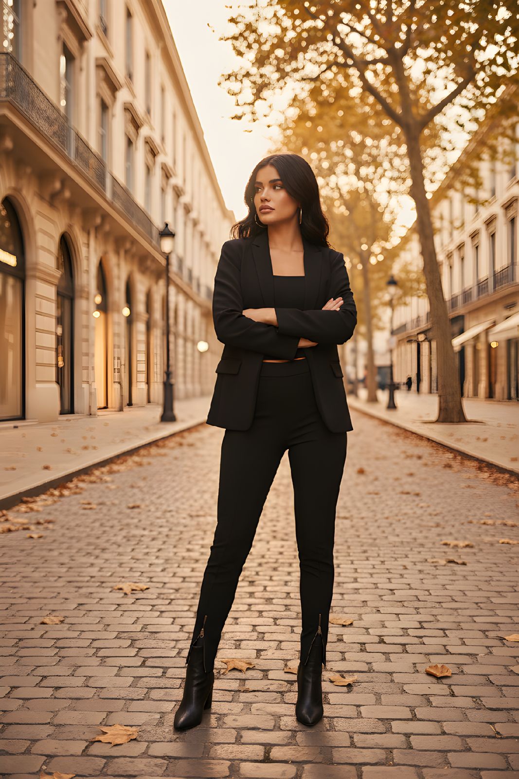 Calça estilo montaria com zíper preto